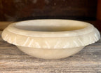 Vintage Alabaster Pedestal Bowl (Top Only)
