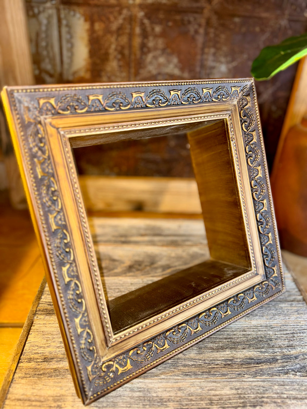 Ornate Bronze Gold Frame Shadow Box (set of 3)