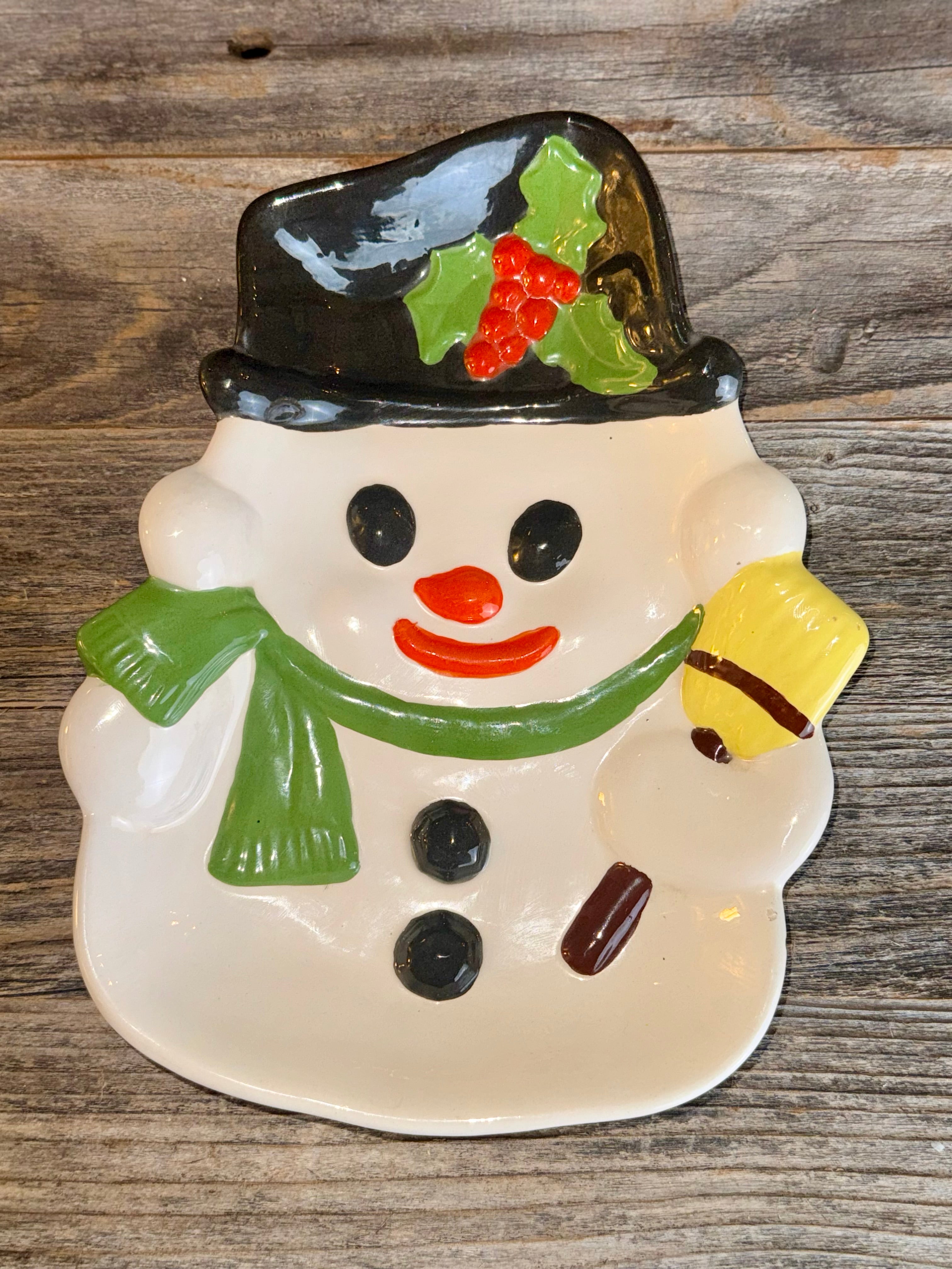 Snowman Serving Plate