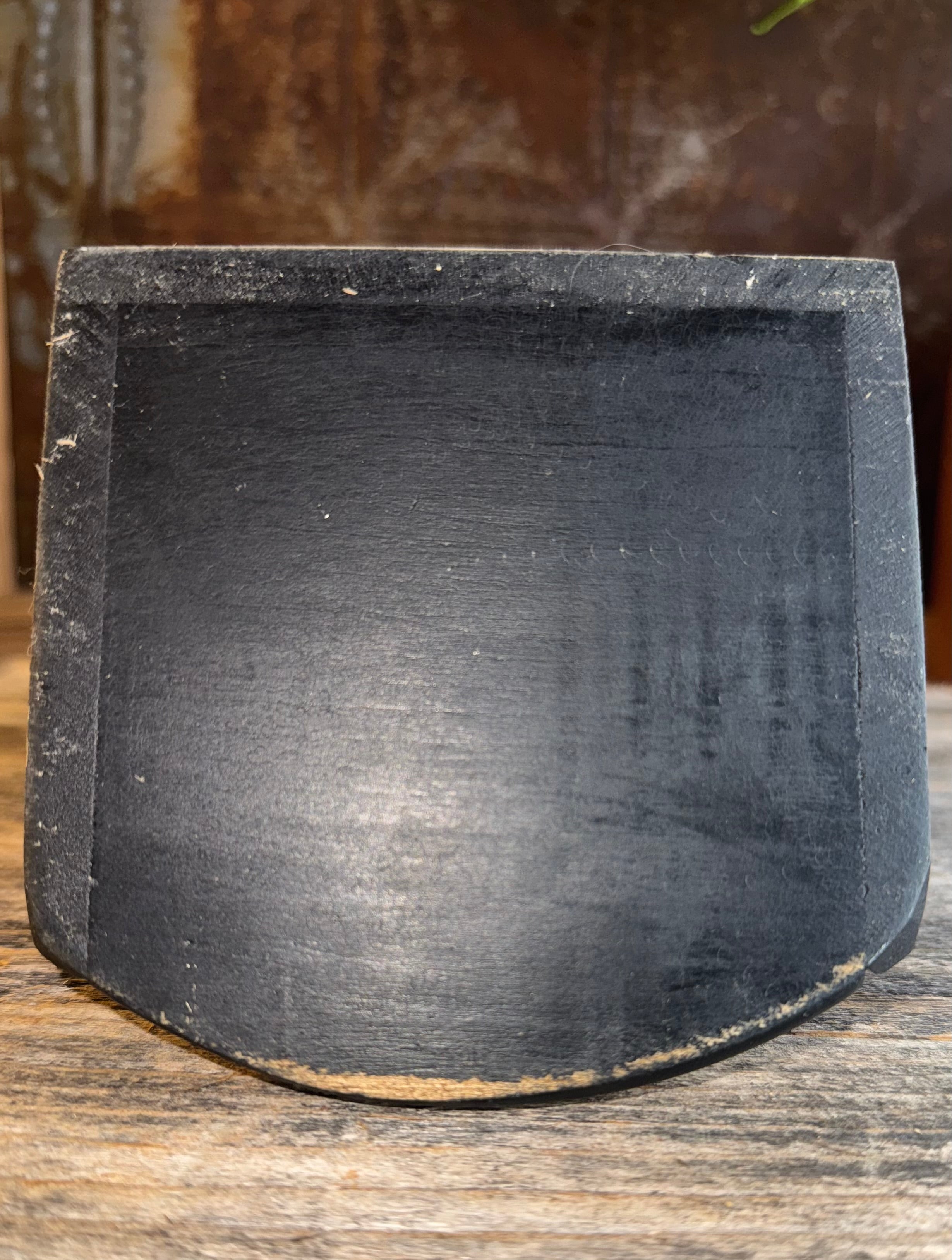 Black Wooden Candle Shelf Primitive Style