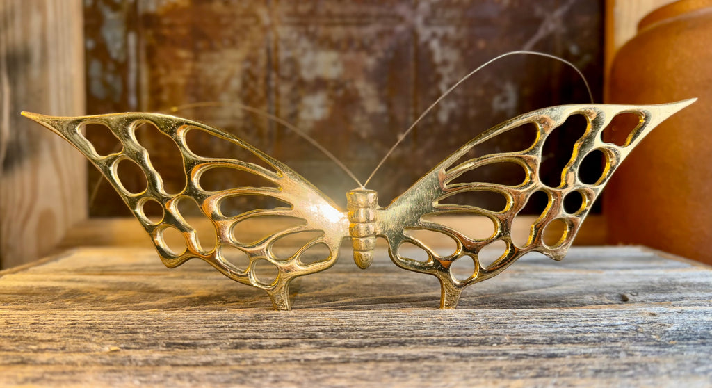 Lou Ehrlich Brass Wall Butterflies (set of 3)