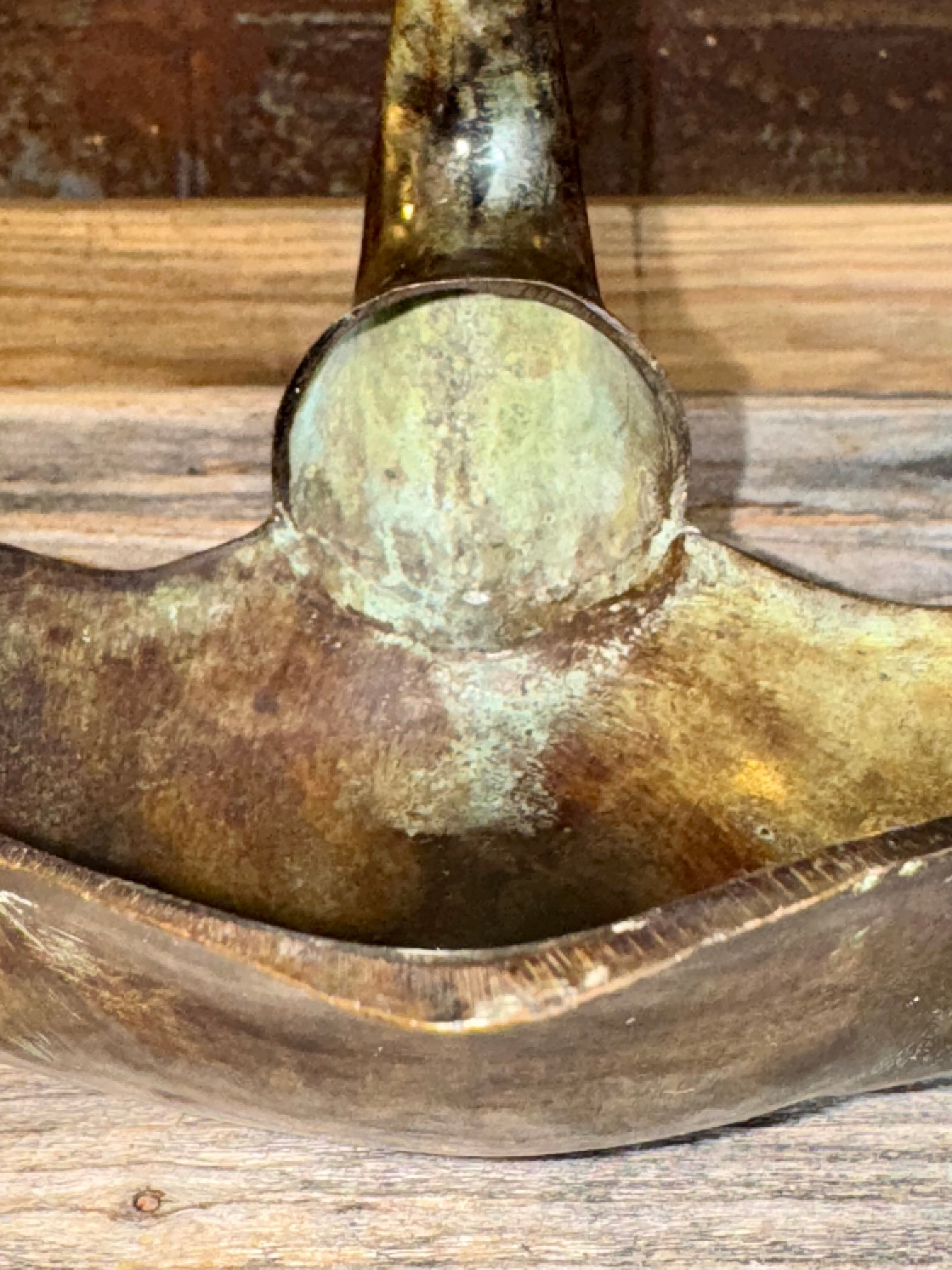 Vintage Etched Bronze Swan Bowl/Planter figurine