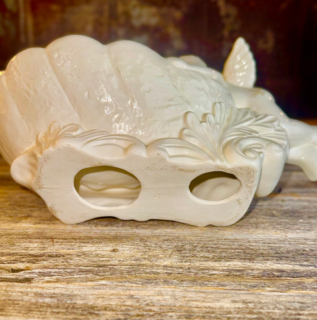 Vintage Ceramic Cherub Pedestal Dish