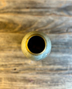 Vintage Hummingbird Cloisonné Brass Vase