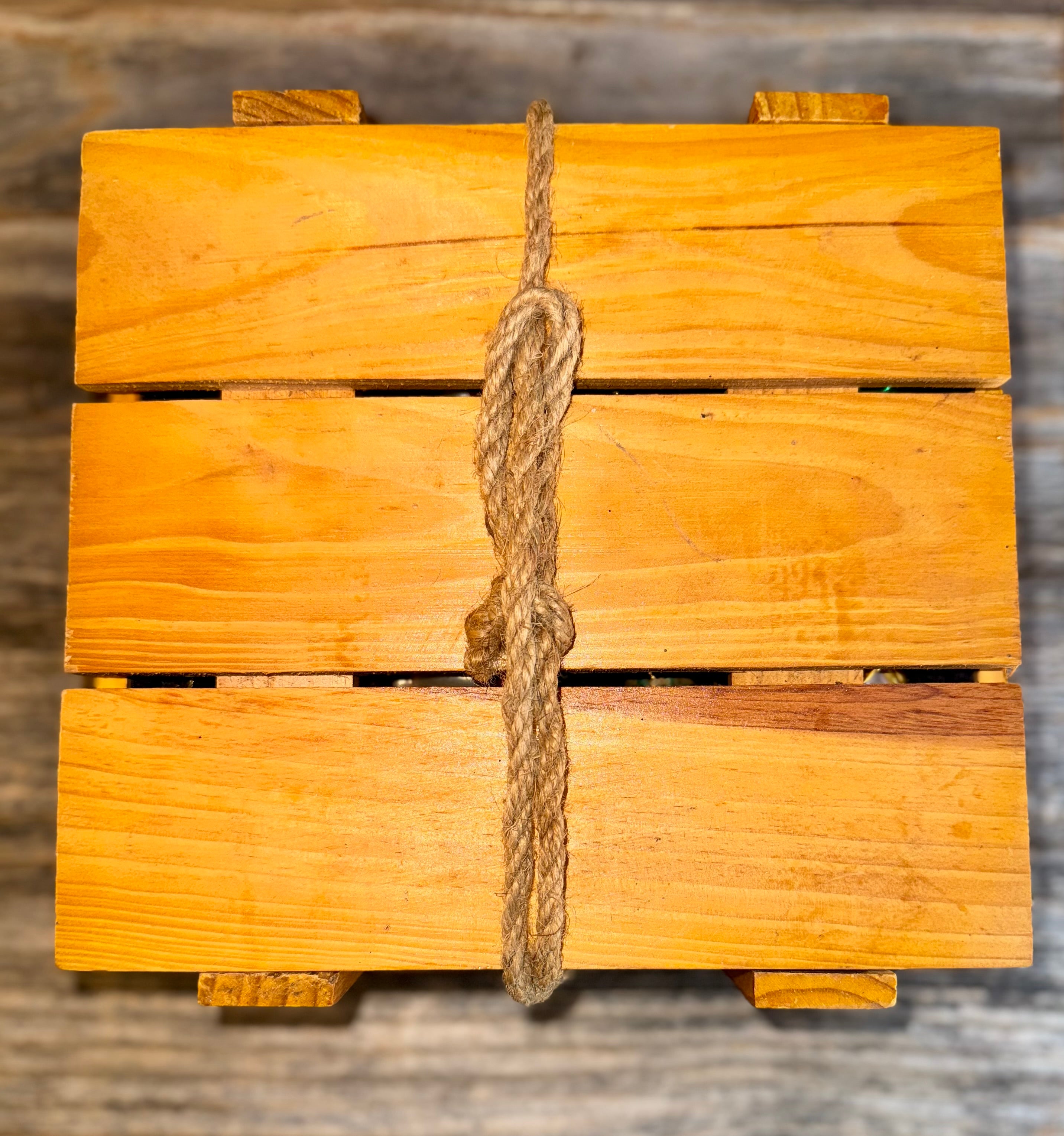 Vintage Thomas Pacconi Glass Ornament with Wood Box (Set of 8)