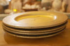 Vintage ELLECI SRL Handcrafted Gold Leaf 13.5" Charger Plates (Set of 4)