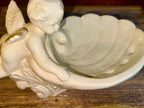 Vintage Ceramic Cherub Pedestal Dish