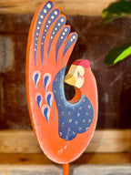 Hand Painted Wooden Rooster Folk Art piece