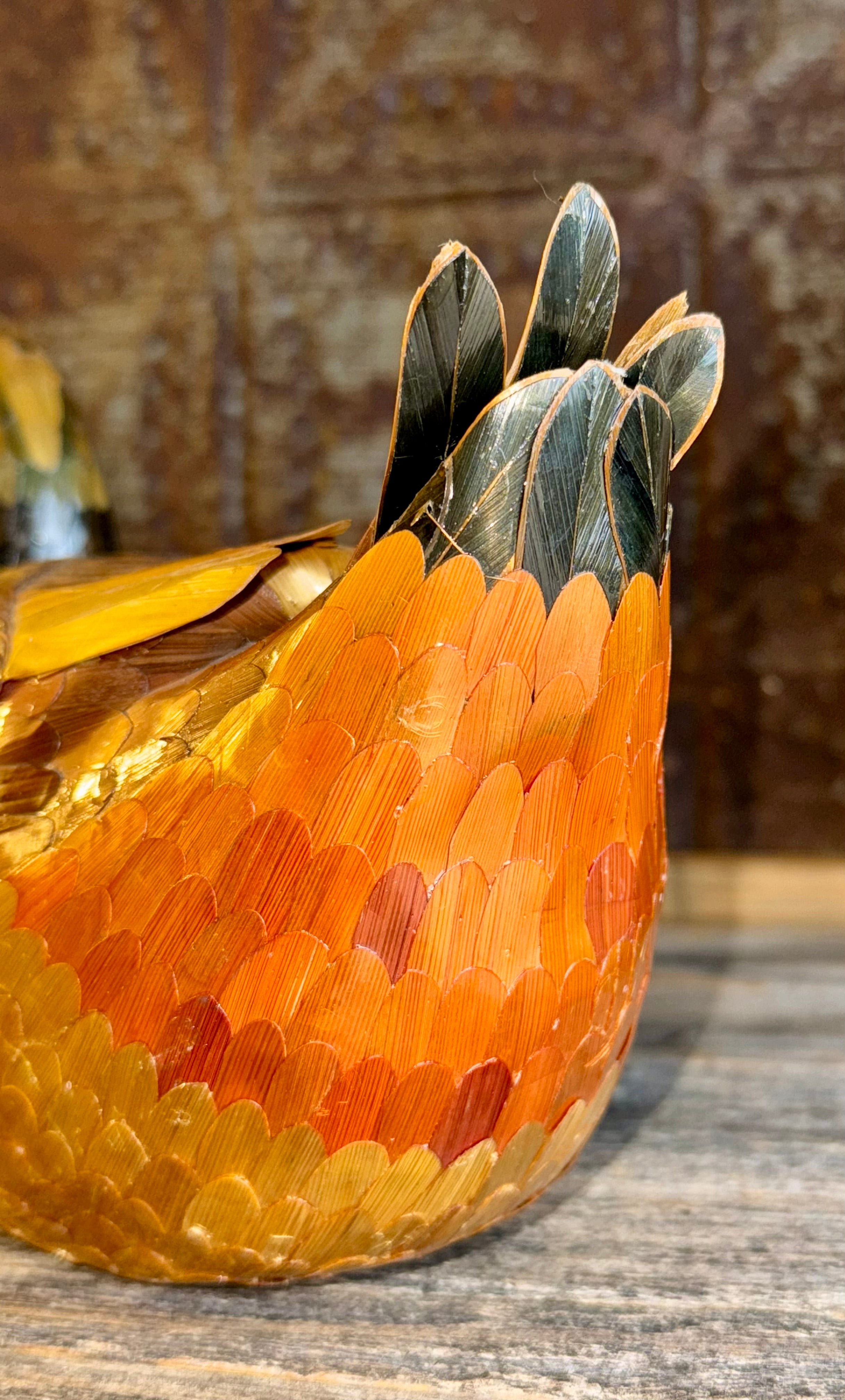 Vintage Layered Bamboo Mallard Duck