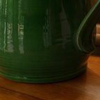 Handcrafted Italian Emerald Green Ceramic Pitcher