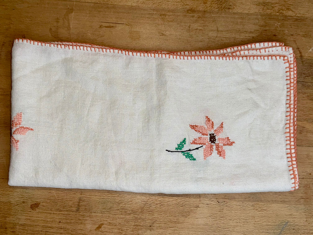 Cotton Embroidered Table Square