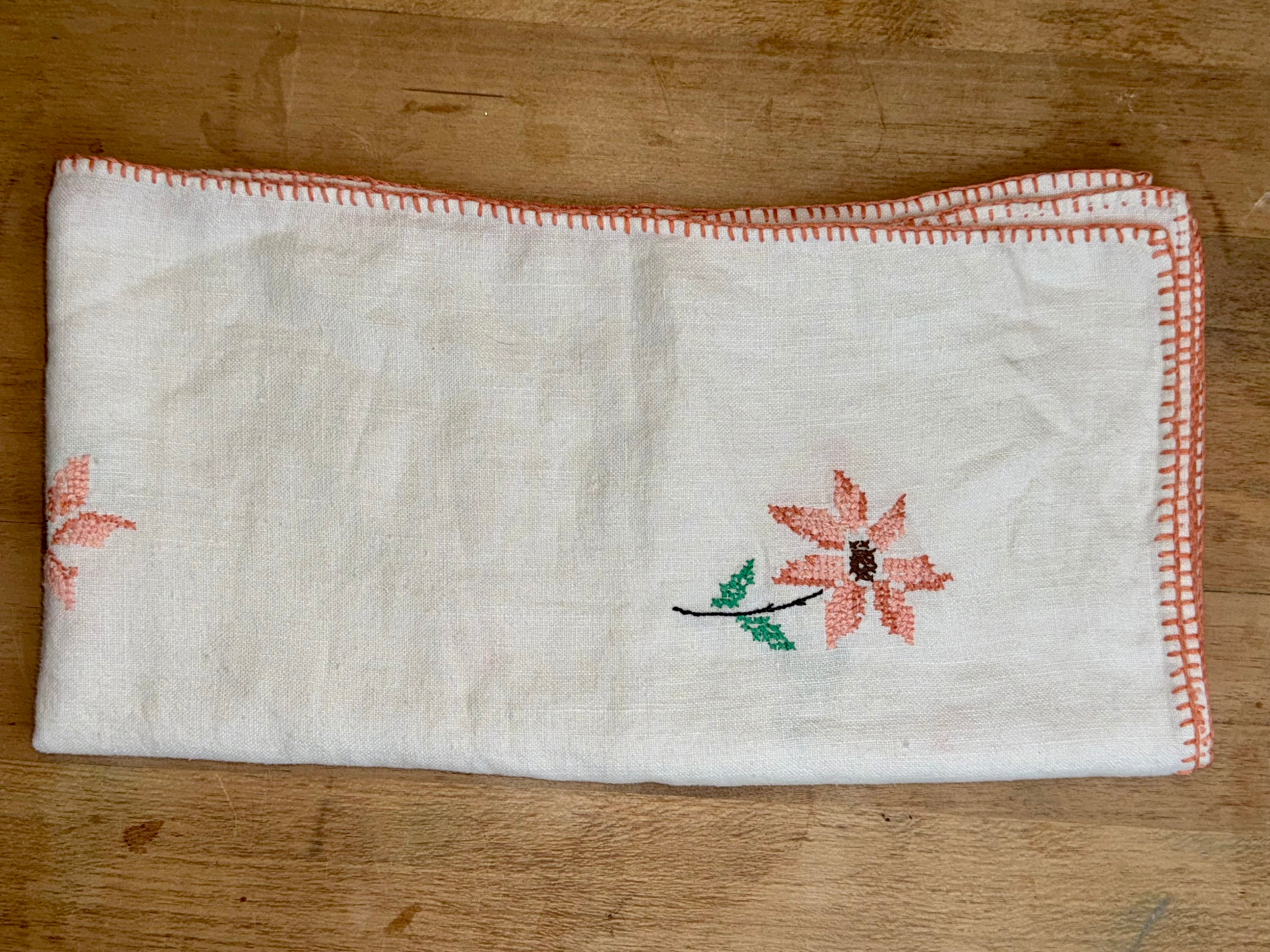 Cotton Embroidered Table Square