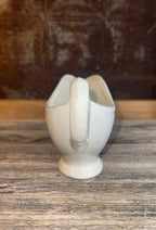 Vintage 1940's QMC Ironstone Gravy Boat, White