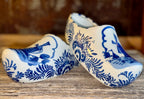 Set of 2 Delft Blue Ceramic Dutch Clogs