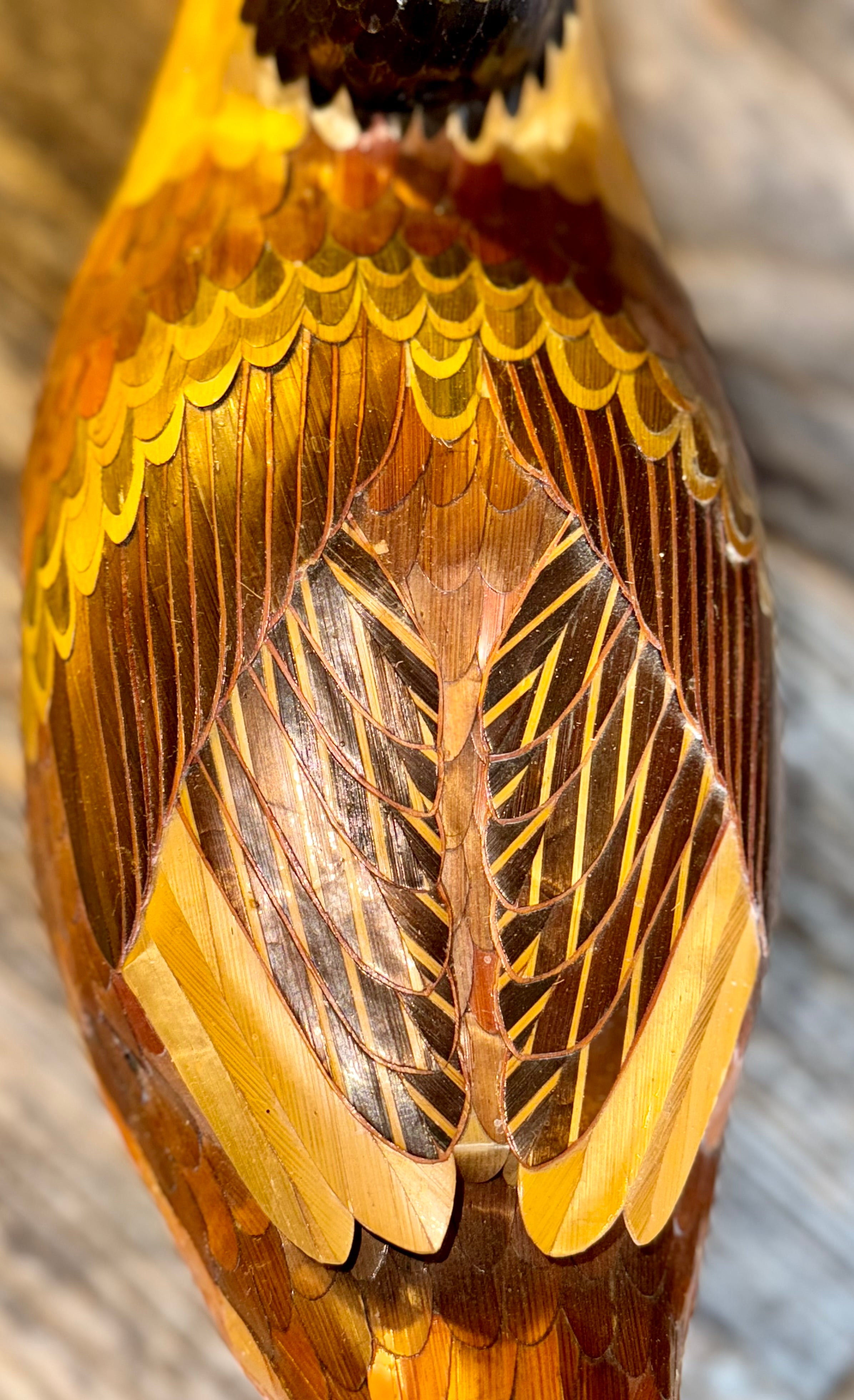 Vintage Layered Bamboo Mallard Duck