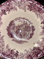 Vintage Romantic England Purple Transfer Ware Bowls