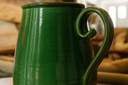 Handcrafted Italian Emerald Green Ceramic Pitcher