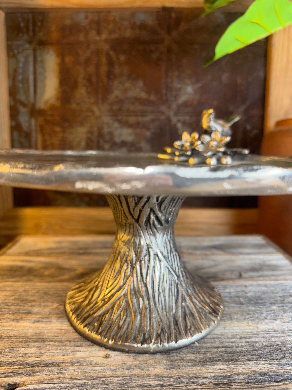 Biltmore Silver Metal Serving Cake Plate Stand