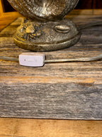 Vintage Silver Clam Shell Table Lamp