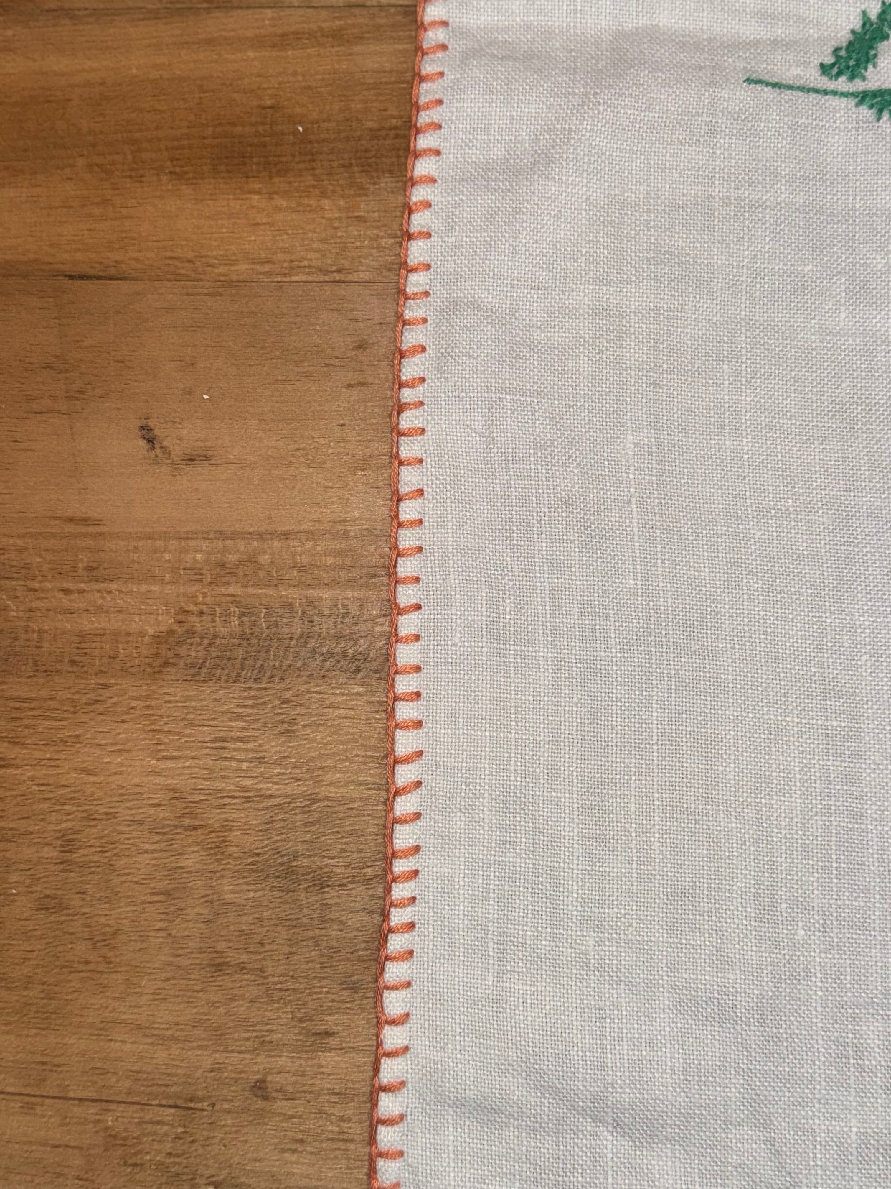 Cotton Embroidered Table Square