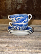 Miniature Blue Willow Tea Set