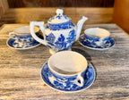 Miniature Blue Willow Tea Set