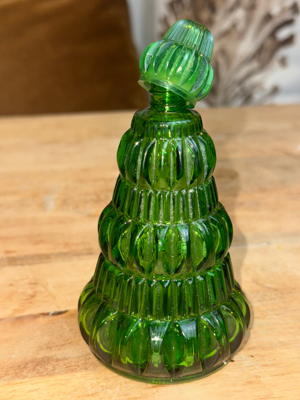 Avon Green Yuletree Glass