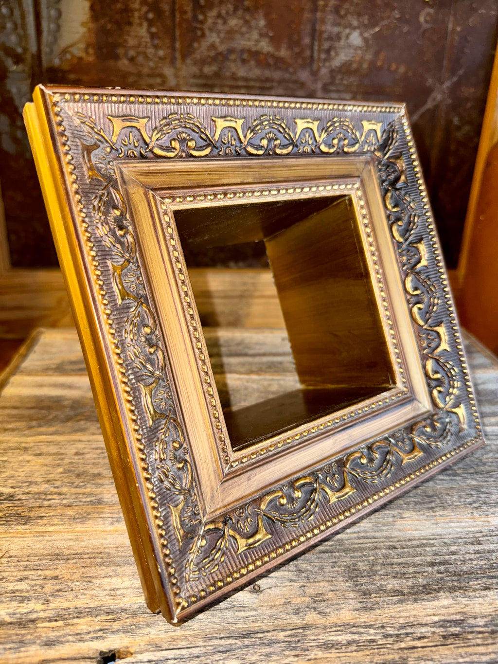 Ornate Bronze Gold Frame Shadow Box (set of 3)
