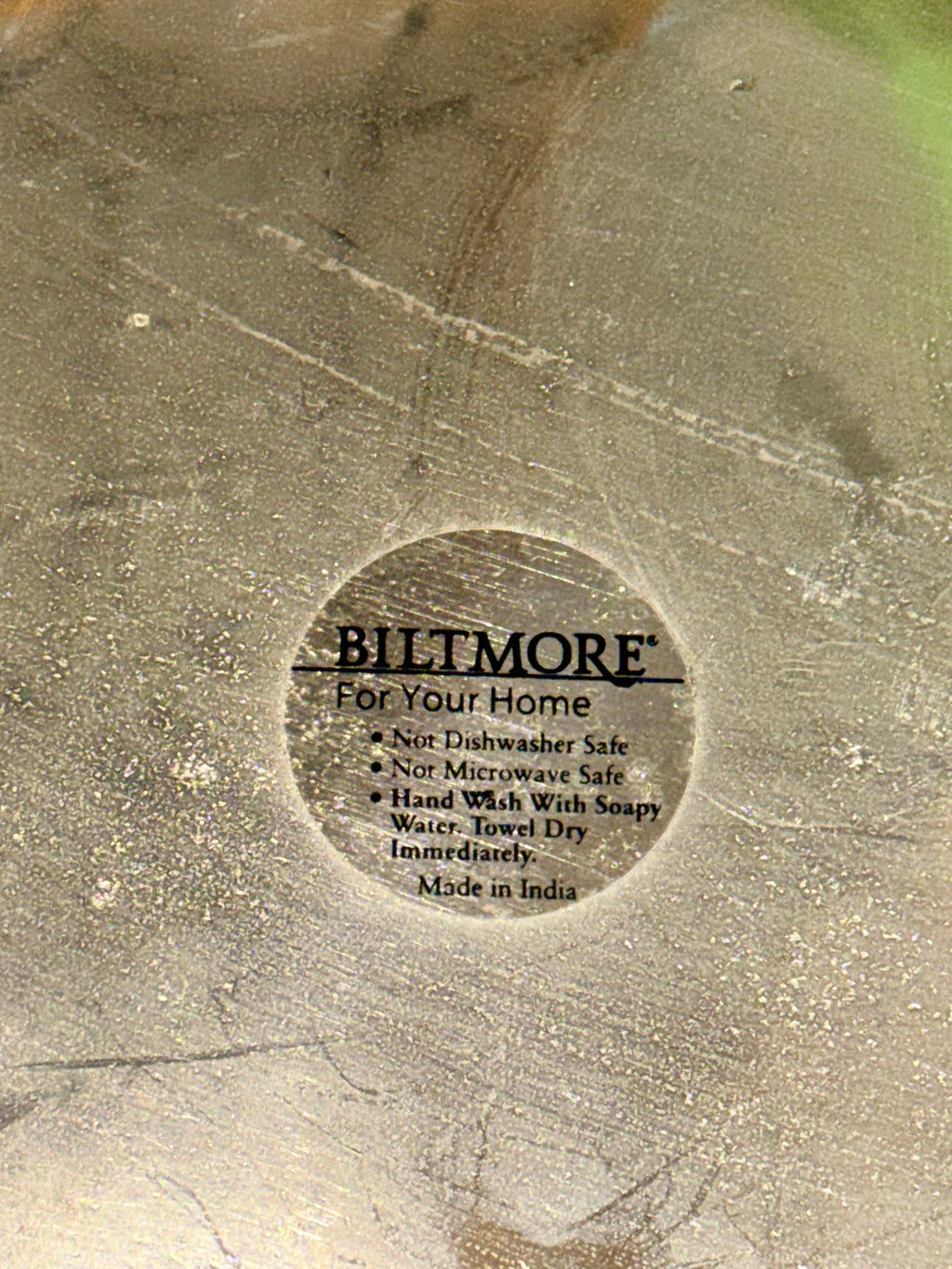 Biltmore Silver Metal Serving Cake Plate Stand