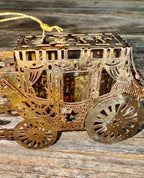 Brass Stage Coach Cutout Ornament