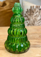 Avon Green Yuletree Glass