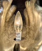 Vintage Silver Clam Shell Table Lamp