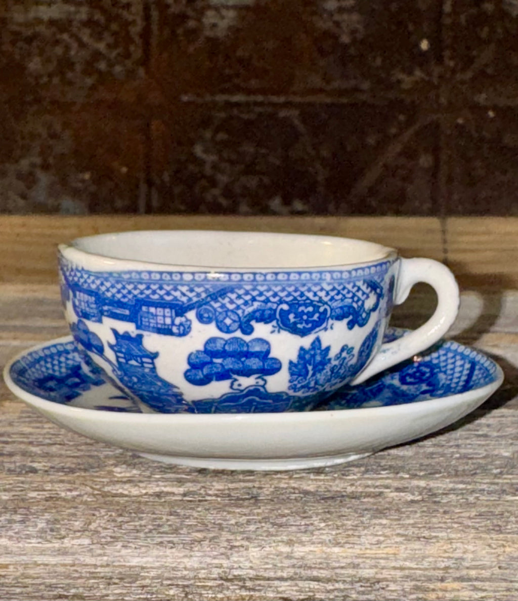 Miniature Blue Willow Tea Set