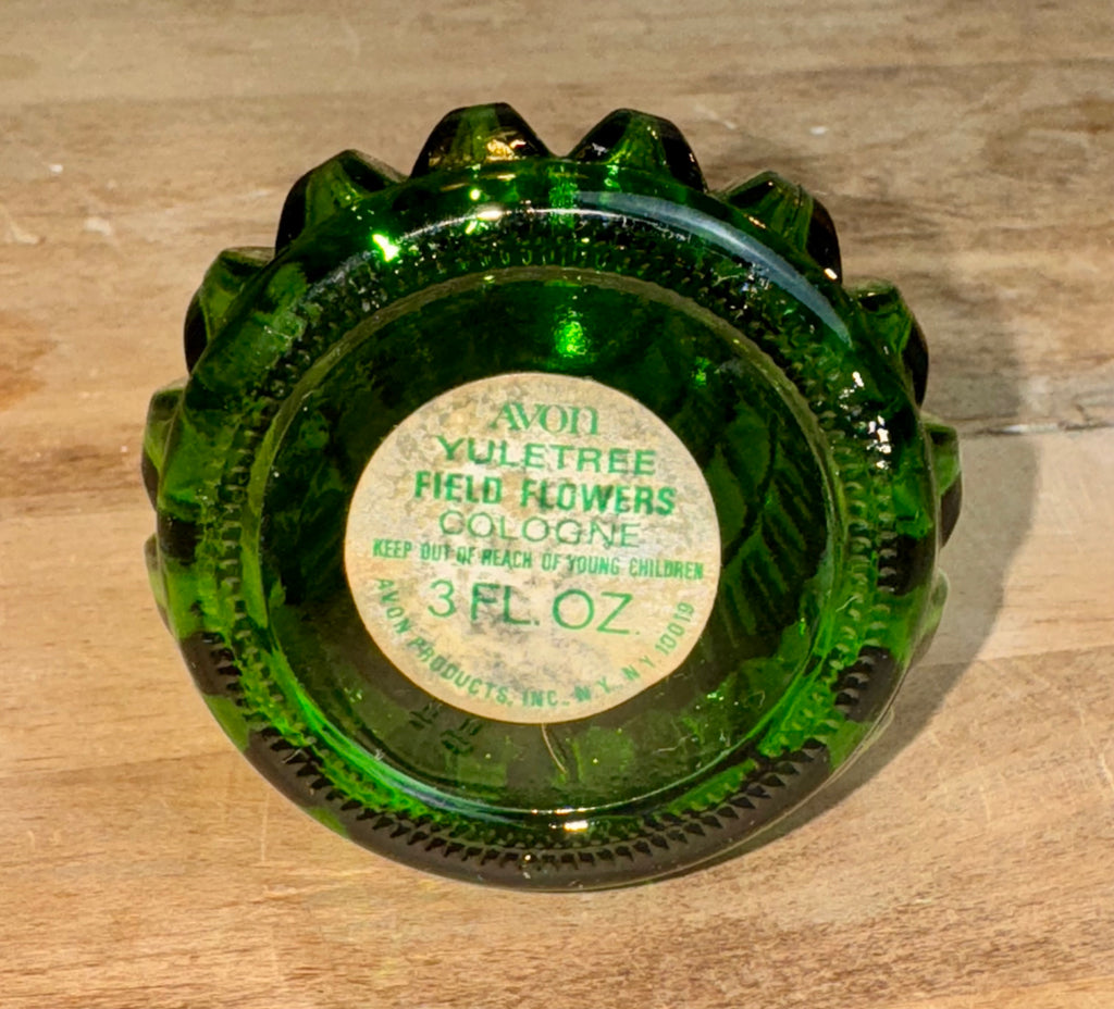 Avon Green Yuletree Glass