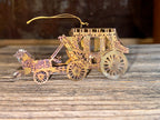 Brass Stage Coach Cutout Ornament