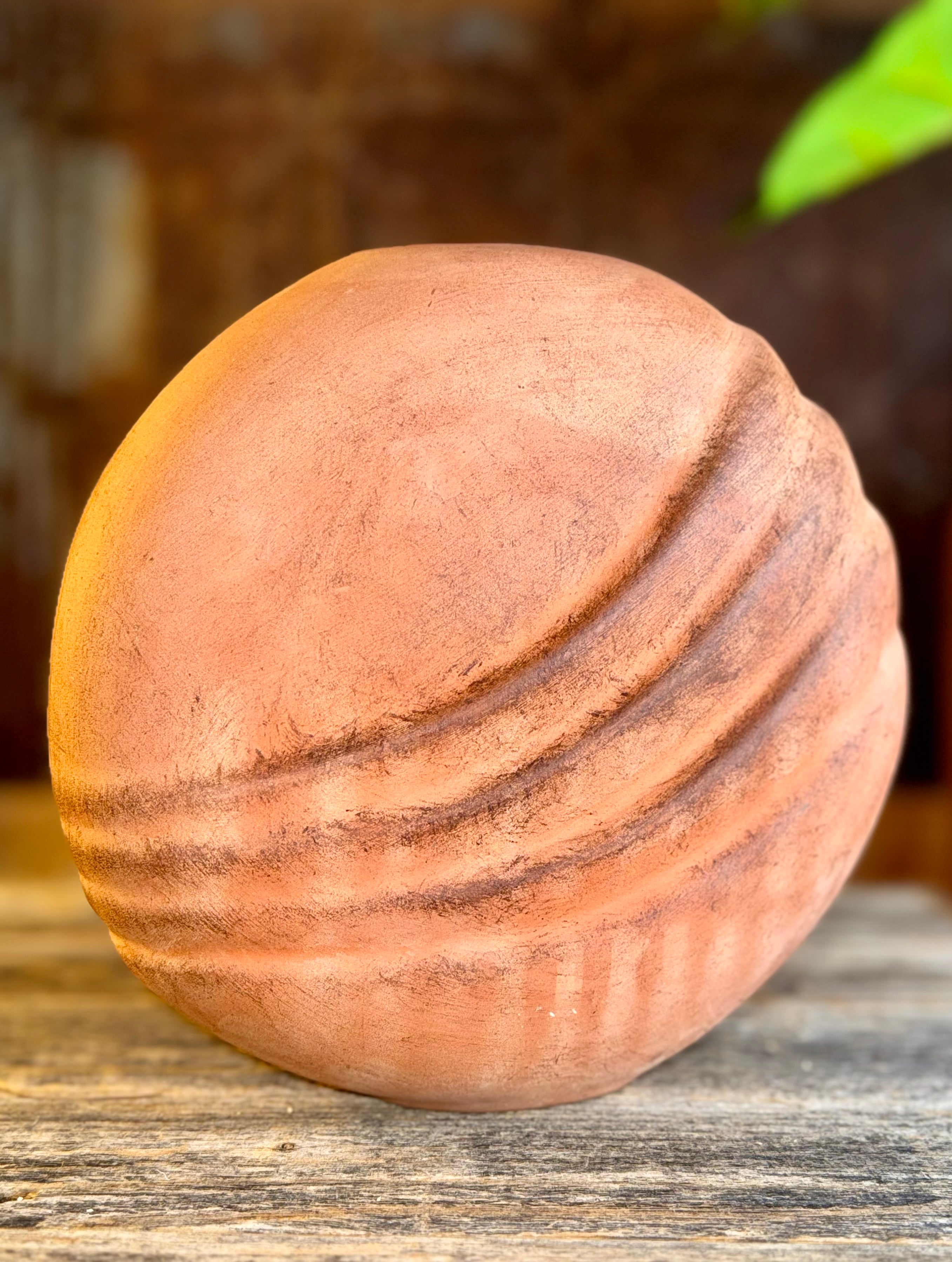 Round Terracotta Vase