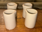 Vintage Off White Porcelain 3 oz Creamer (Set of 4)