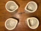 Vintage Off White Porcelain 3 oz Creamer (Set of 4)