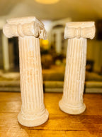 Two Ceramic Roman Corinthian Pillars