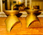 Atomic-Mid Century Brass Candle Holder (Set of 2)