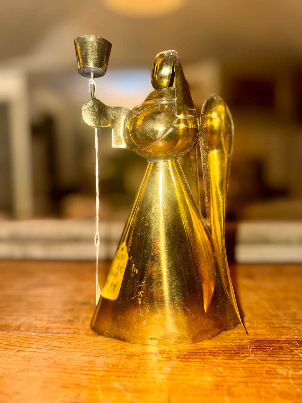 Vintage Brass Angel Candle Holder