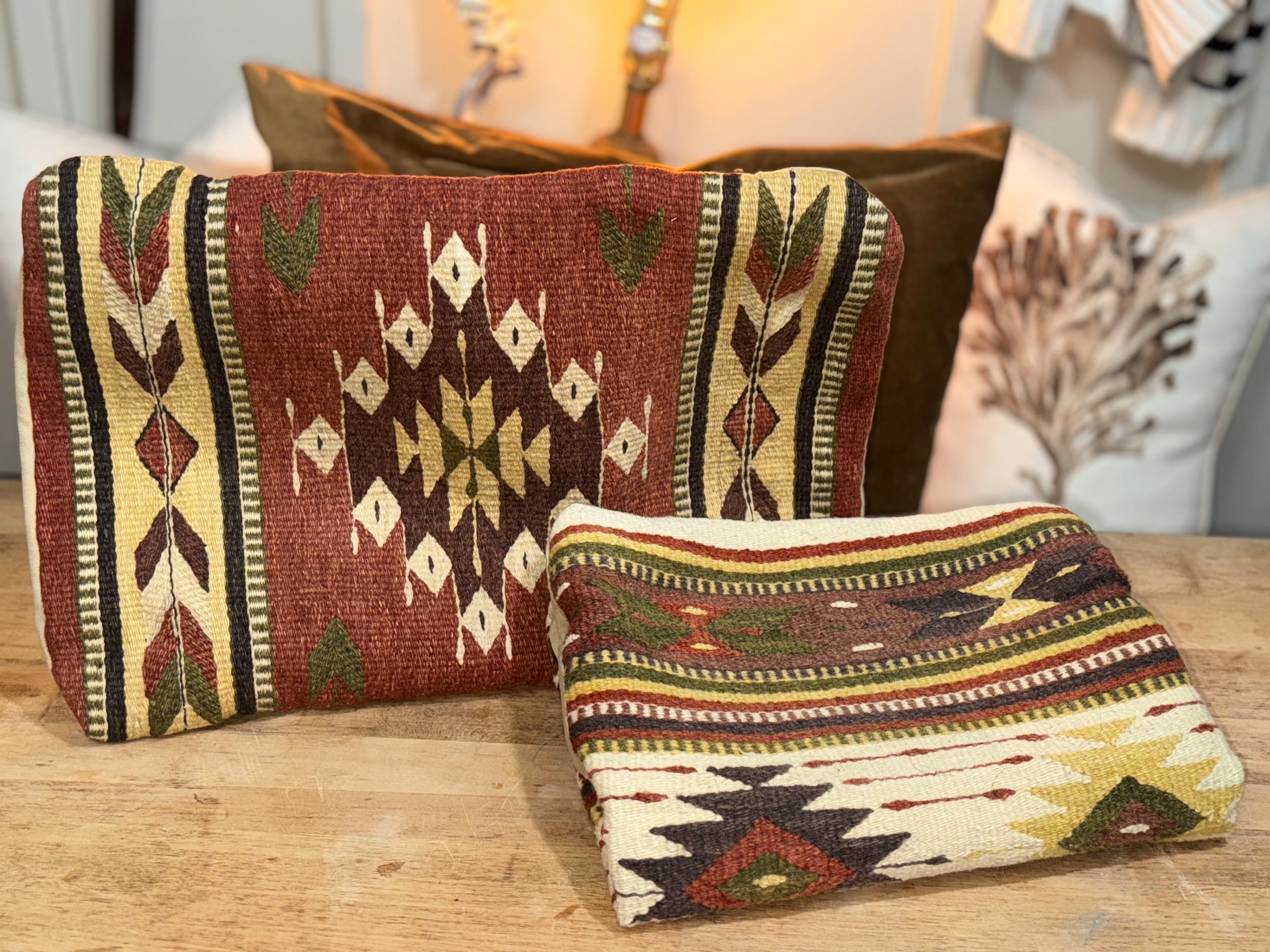 Colorful Kilim Rug Pillow Case