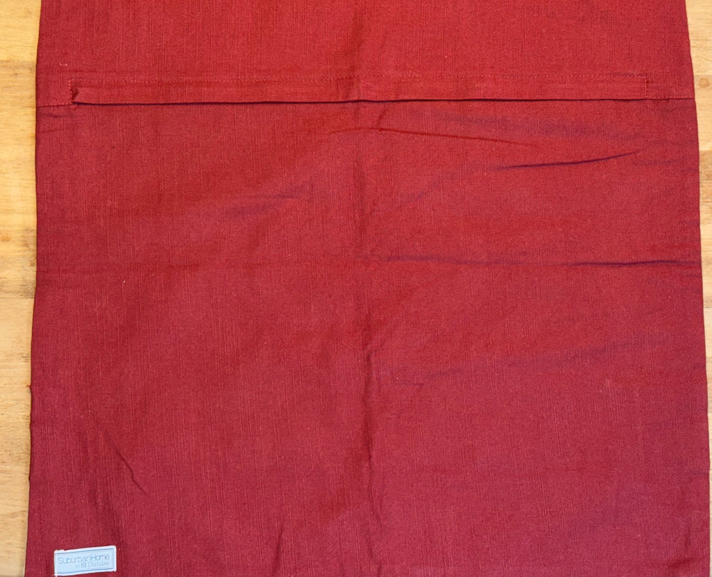 Geometric Red and Cream Pillow Cases (Set of 2)