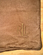 Vintage Brown Mono Ralph Lauren Pillow Cover