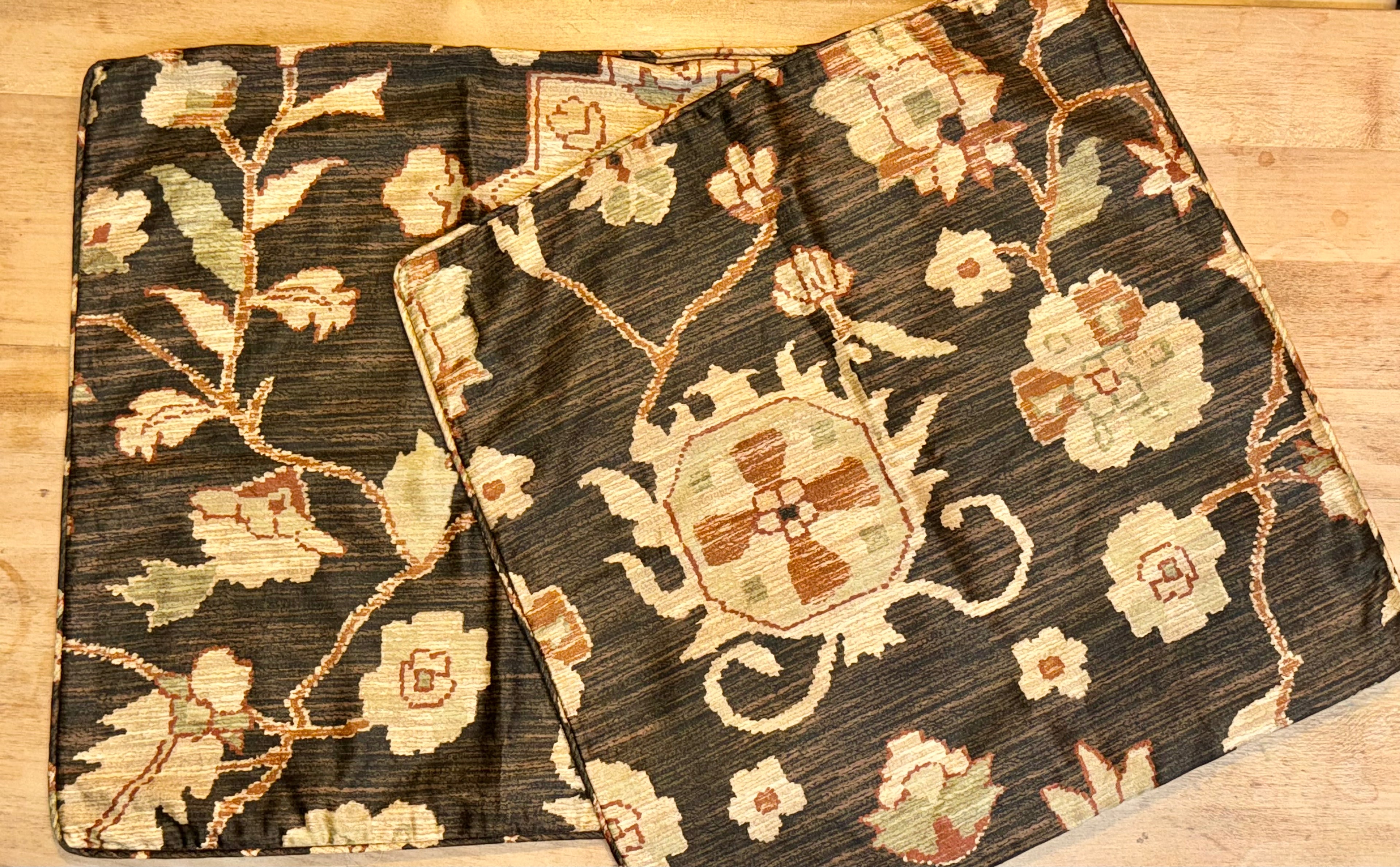 Vintage Ralph Lauren Harriman Brown Pillow Covers (Set of 2)