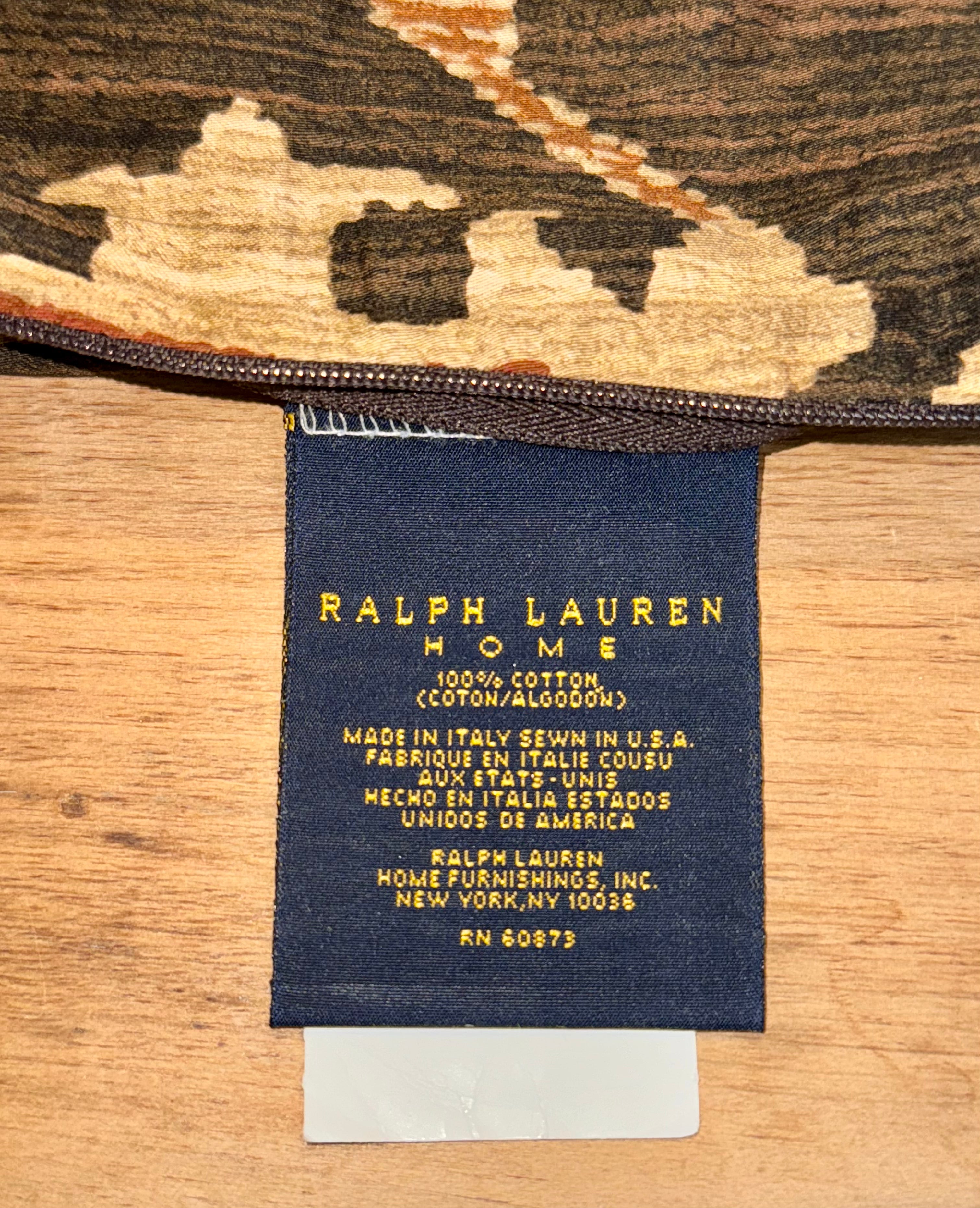 Vintage Ralph Lauren Harriman Brown Pillow Covers (Set of 2)