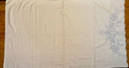 Cream Linen Pillowcase with Blue Embroidery Cut Work, King (1)