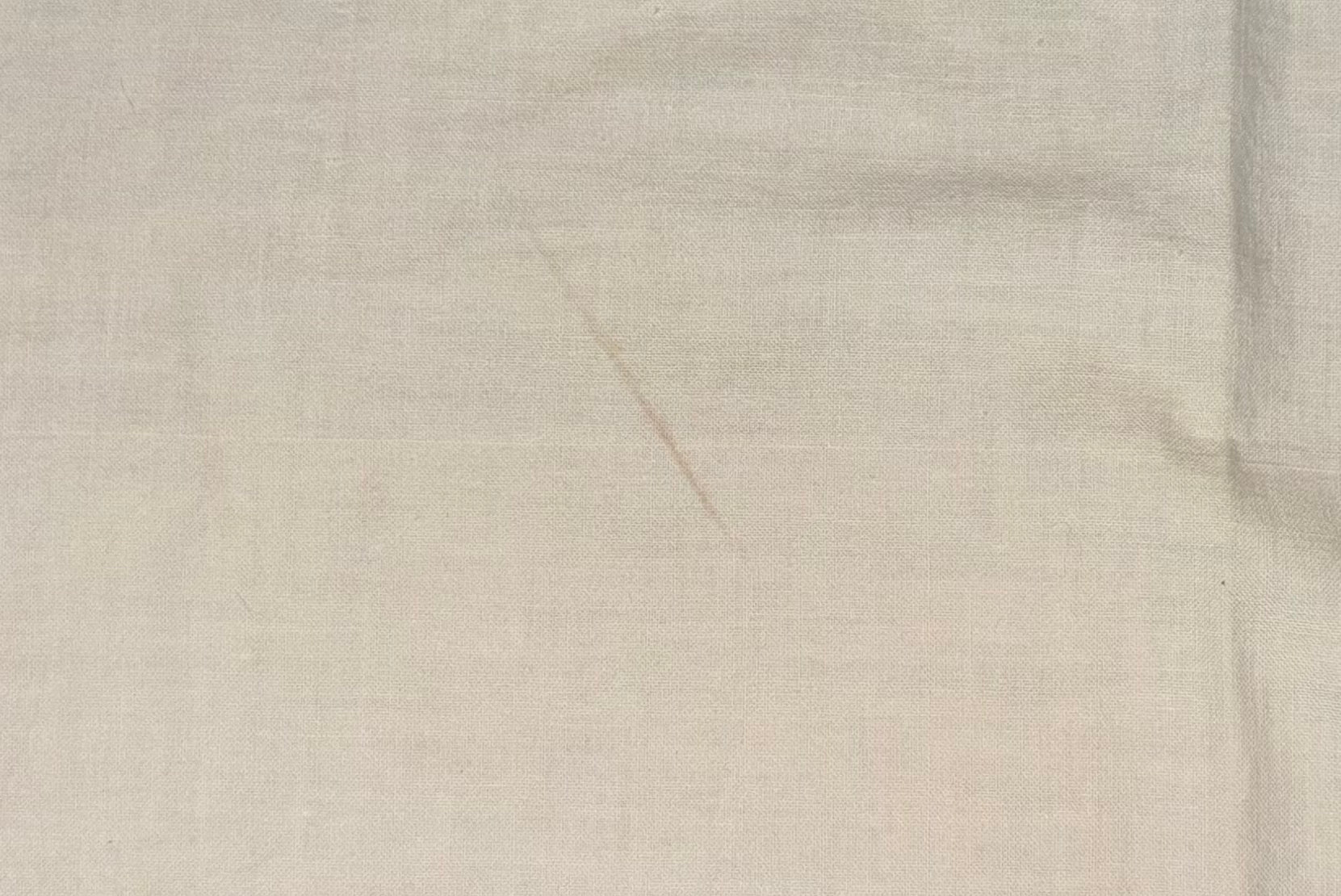 Cream Linen Pillowcase with Blue Embroidery Cut Work, King (1)