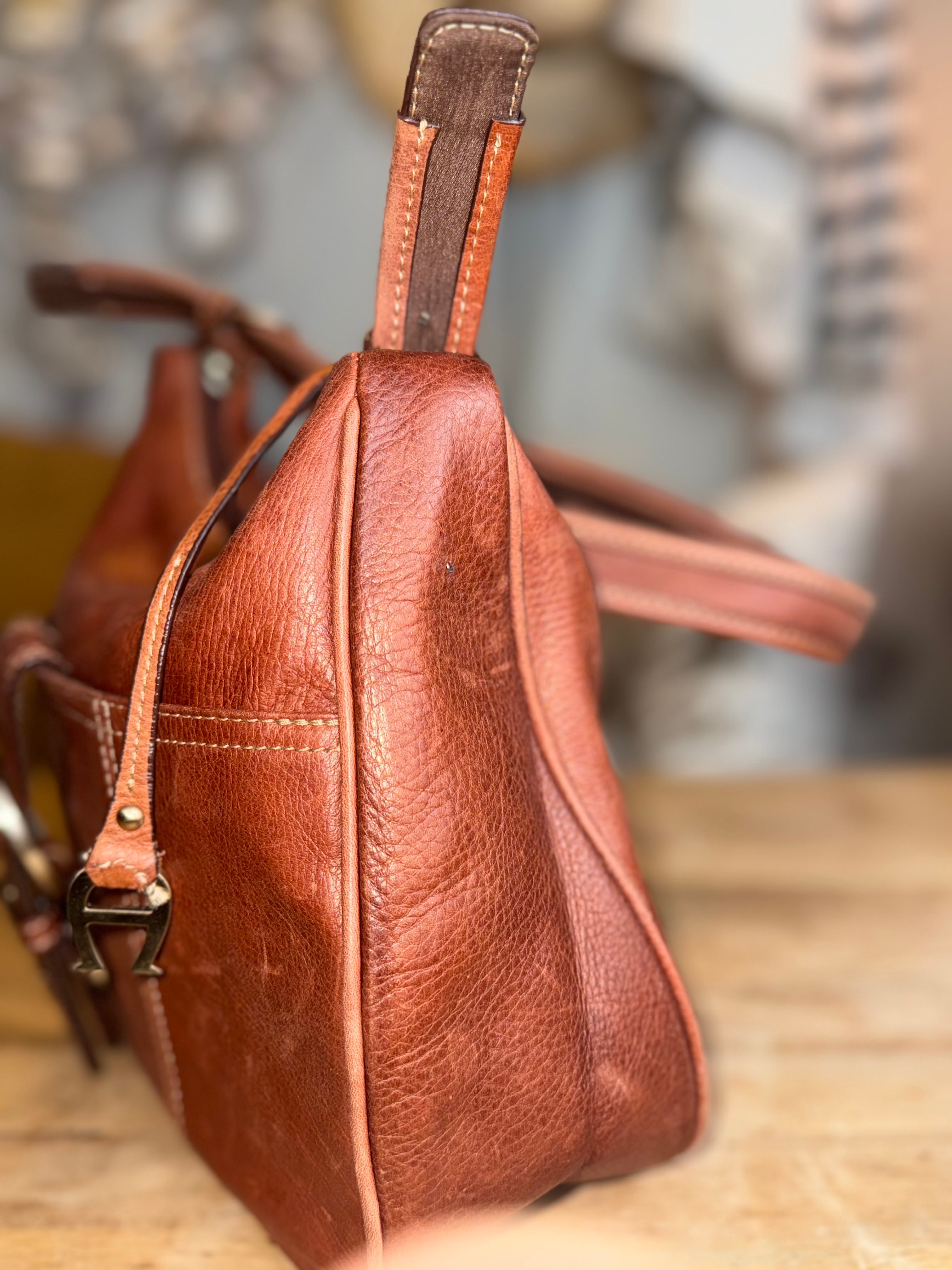 Etienne Aigner Brown Leather Saddle Shoulder Bag