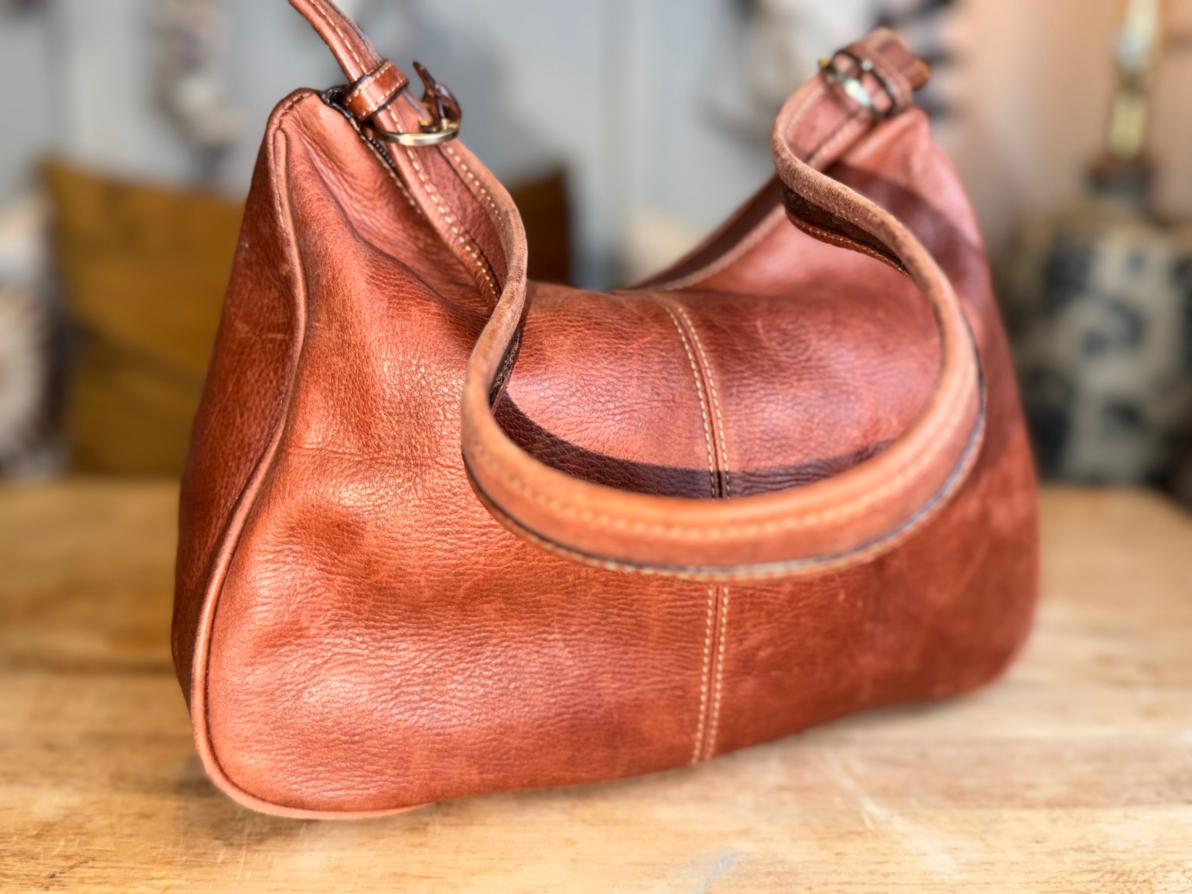 Etienne Aigner Brown Leather Saddle Shoulder Bag